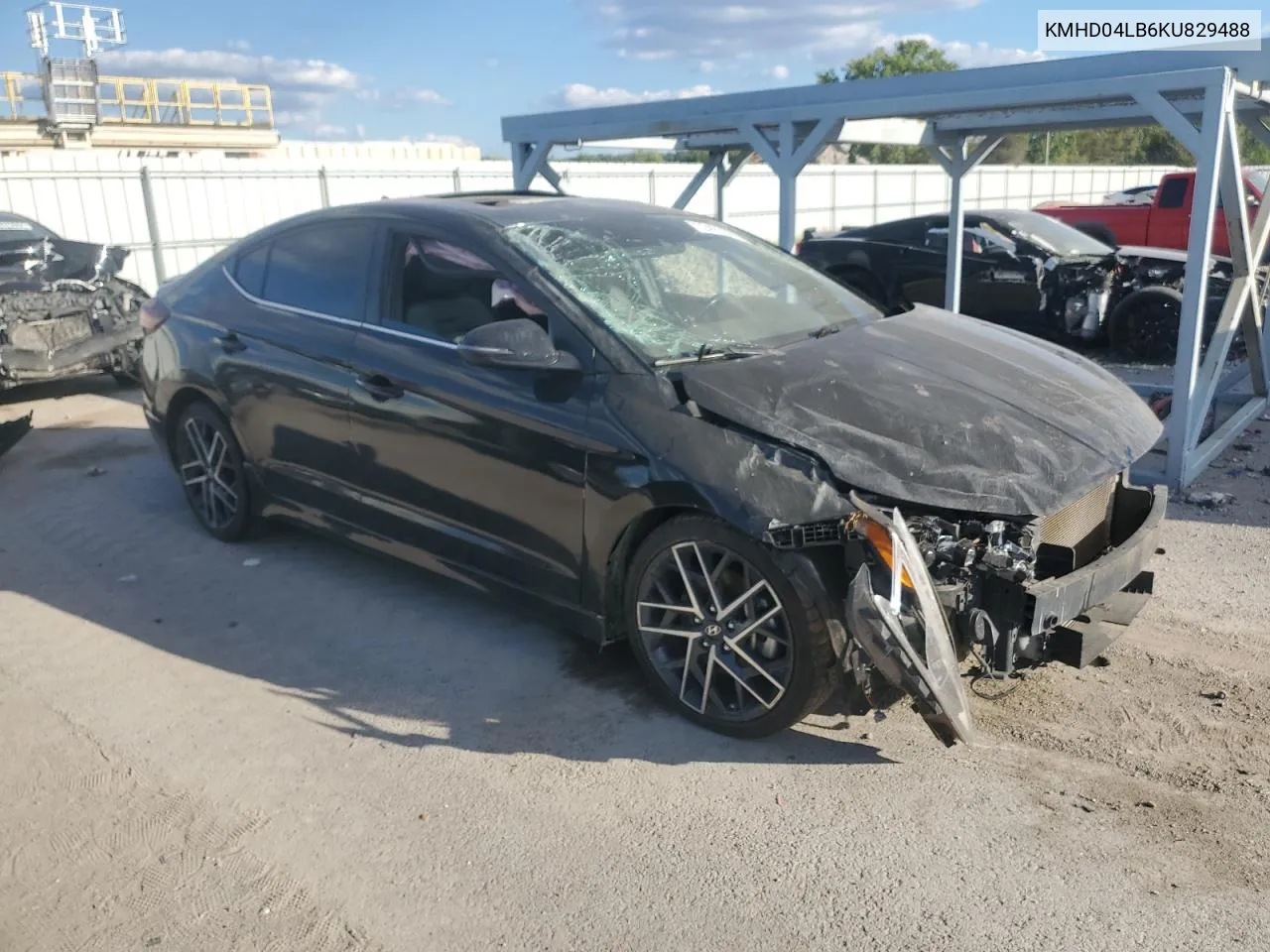 2019 Hyundai Elantra Sport VIN: KMHD04LB6KU829488 Lot: 72427614