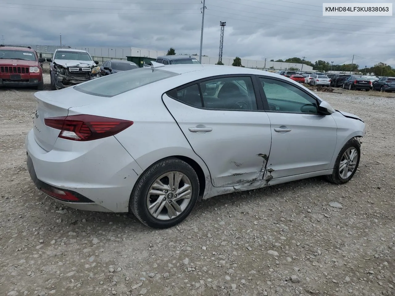 2019 Hyundai Elantra Sel VIN: KMHD84LF3KU838063 Lot: 72434584