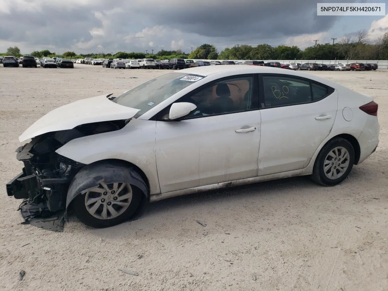 2019 Hyundai Elantra Se VIN: 5NPD74LF5KH420671 Lot: 72588814