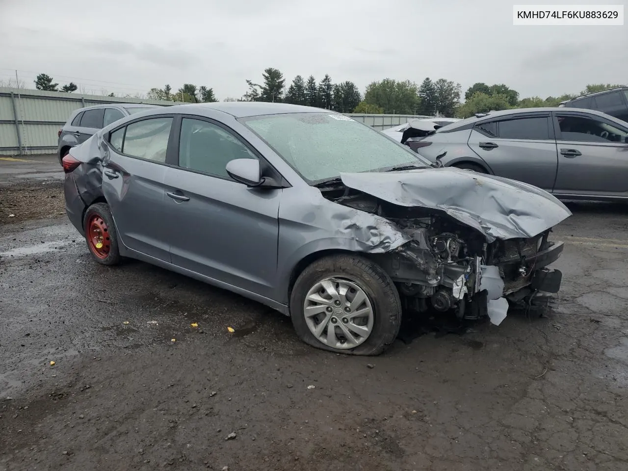 KMHD74LF6KU883629 2019 Hyundai Elantra Se