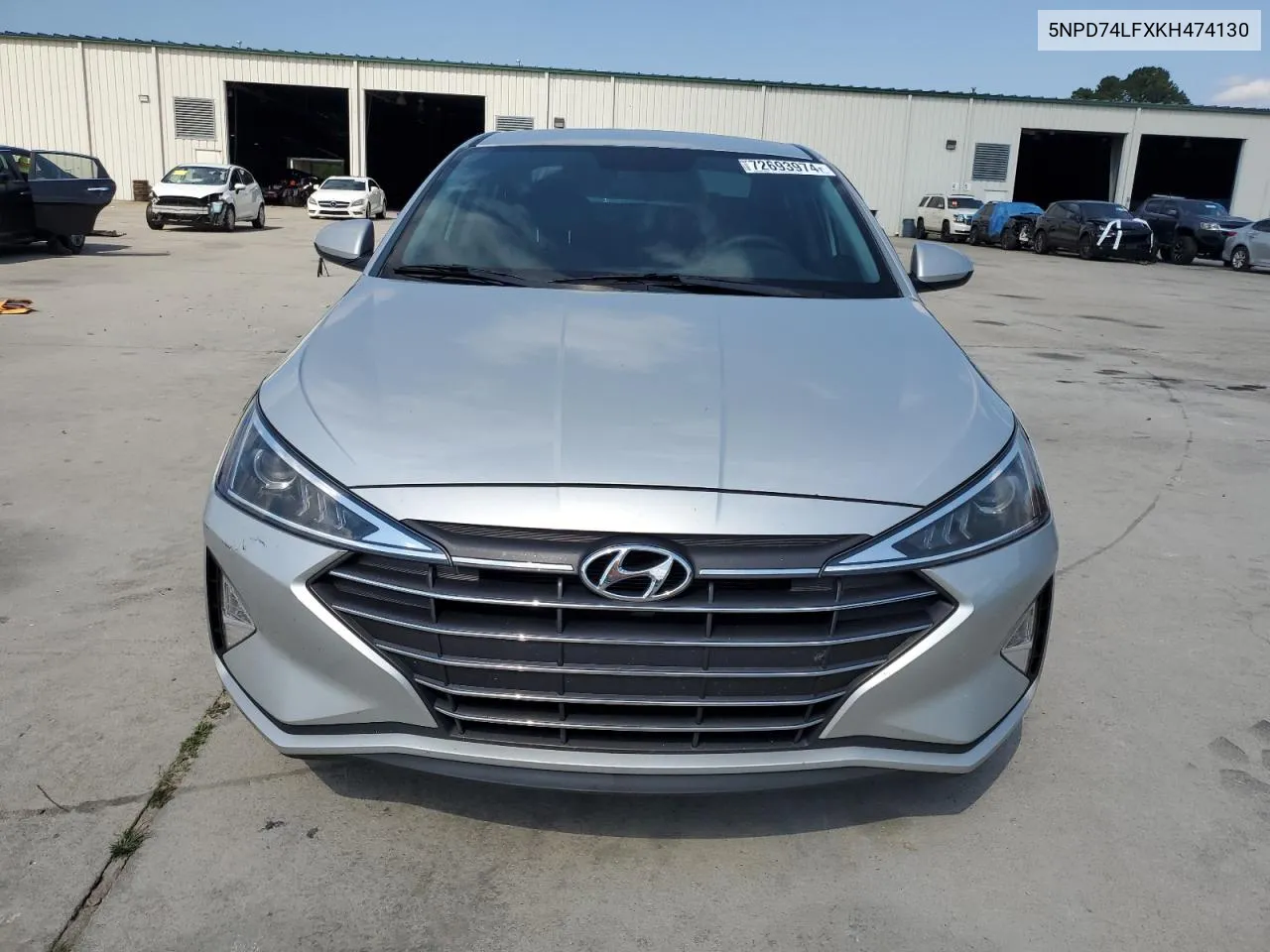 2019 Hyundai Elantra Se VIN: 5NPD74LFXKH474130 Lot: 72693974