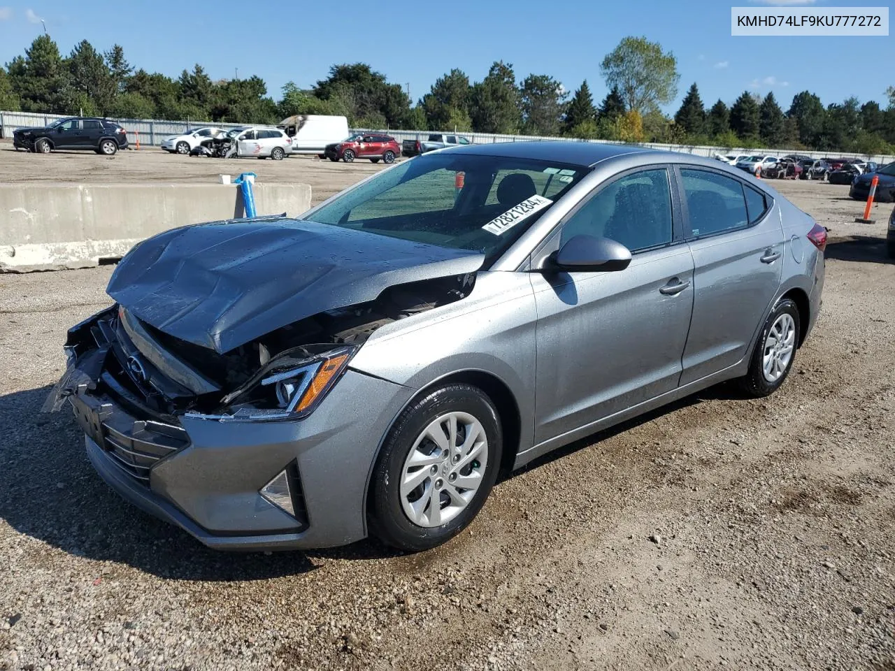 KMHD74LF9KU777272 2019 Hyundai Elantra Se