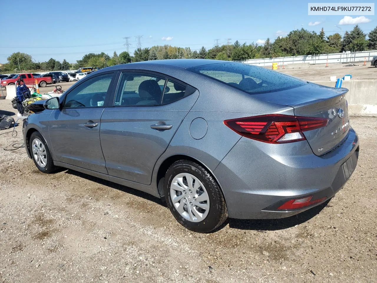 2019 Hyundai Elantra Se VIN: KMHD74LF9KU777272 Lot: 72821284