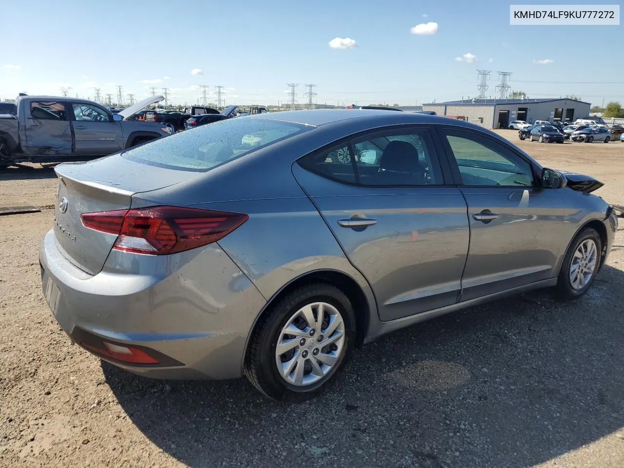 2019 Hyundai Elantra Se VIN: KMHD74LF9KU777272 Lot: 72821284