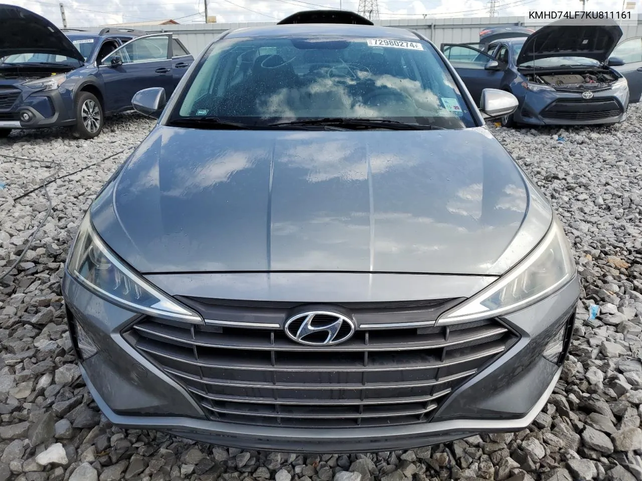 2019 Hyundai Elantra Se VIN: KMHD74LF7KU811161 Lot: 72980274