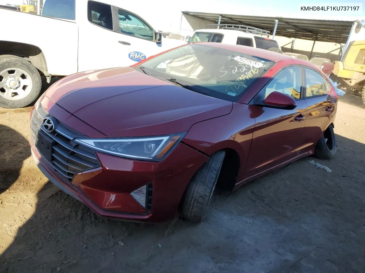 KMHD84LF1KU737197 2019 Hyundai Elantra Sel