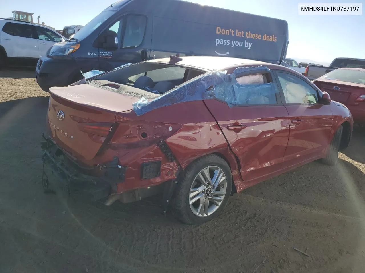 KMHD84LF1KU737197 2019 Hyundai Elantra Sel