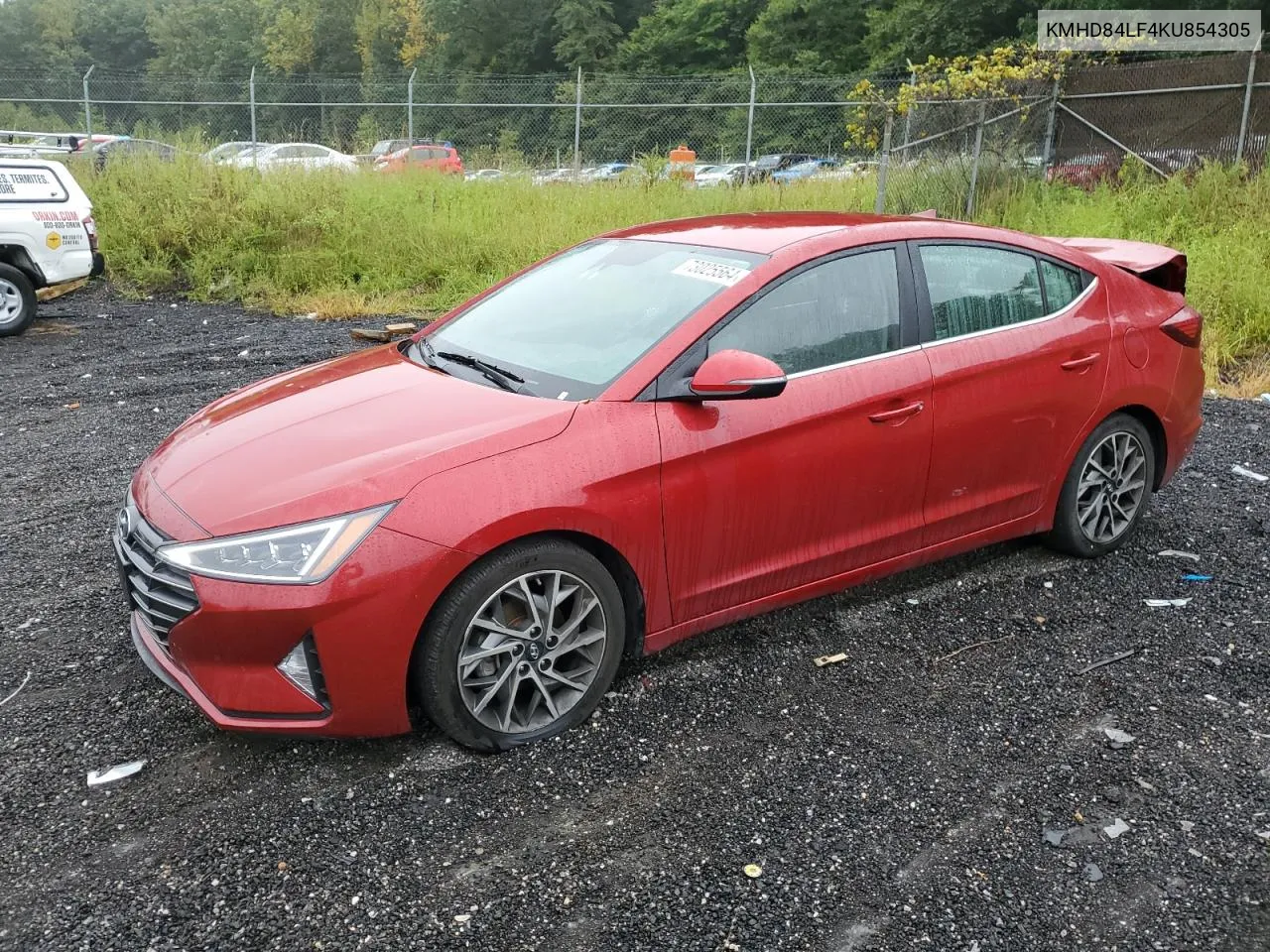 2019 Hyundai Elantra Sel VIN: KMHD84LF4KU854305 Lot: 73025564