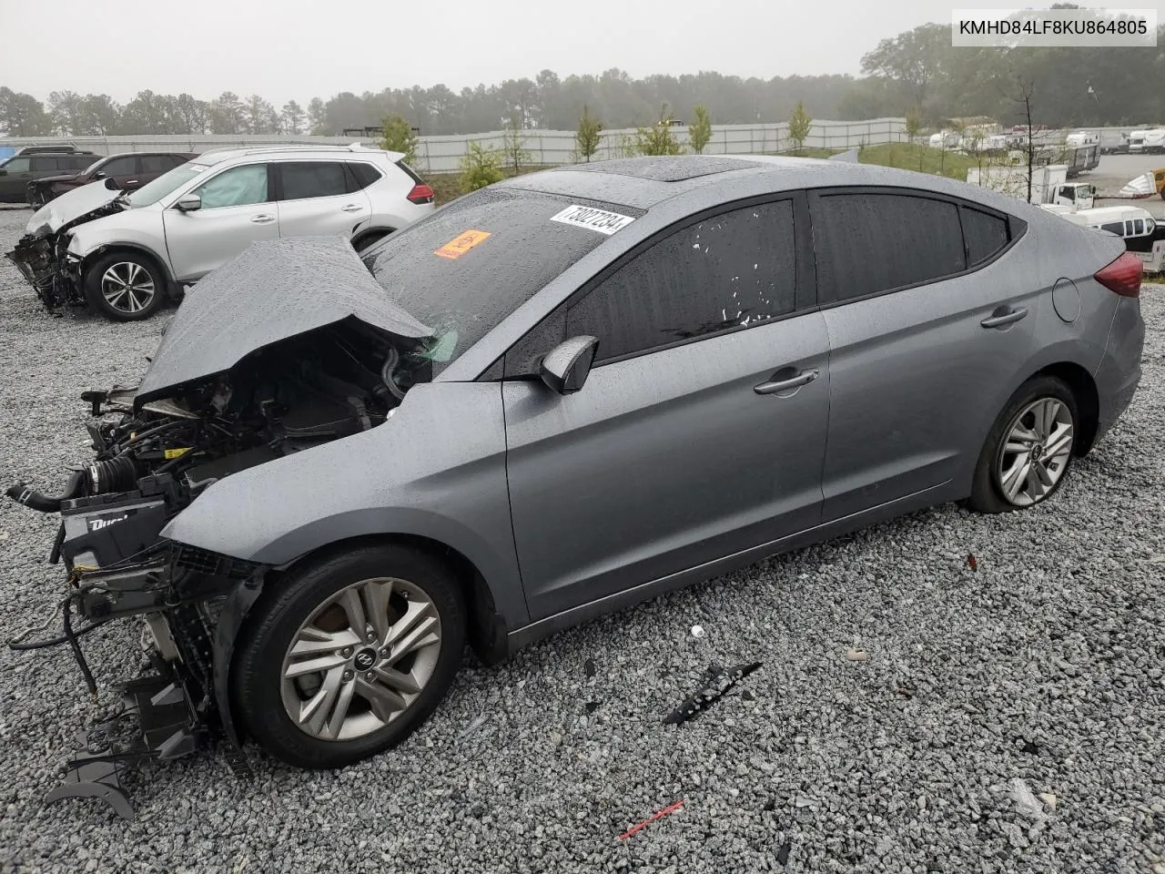 2019 Hyundai Elantra Sel VIN: KMHD84LF8KU864805 Lot: 73027234