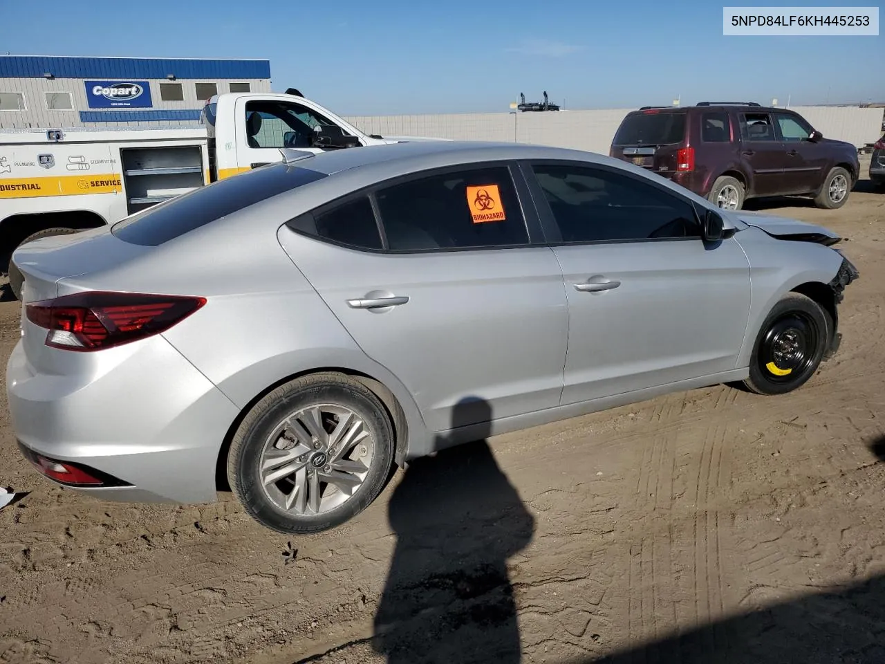 2019 Hyundai Elantra Sel VIN: 5NPD84LF6KH445253 Lot: 73327564