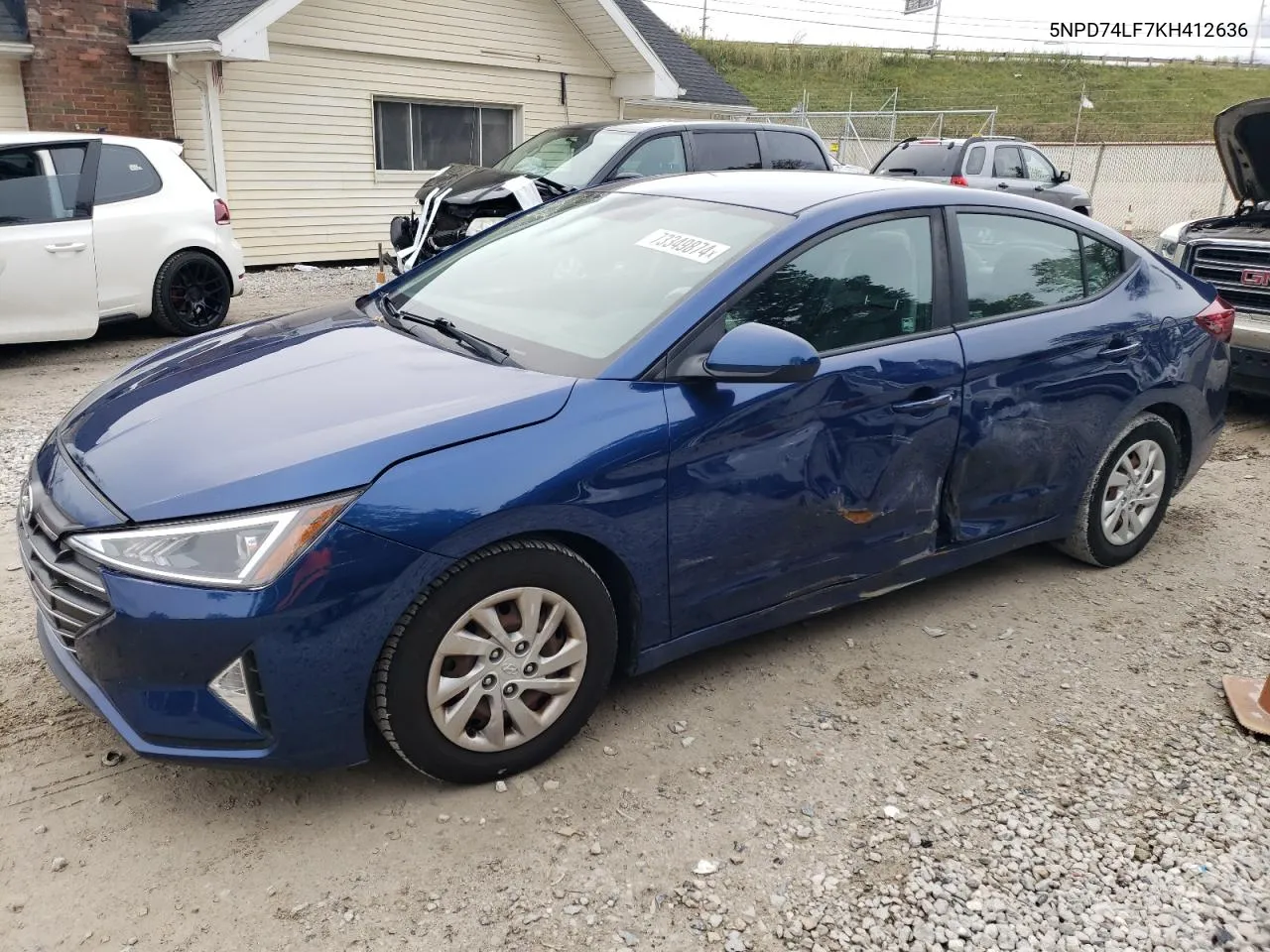 2019 Hyundai Elantra Se VIN: 5NPD74LF7KH412636 Lot: 73349874