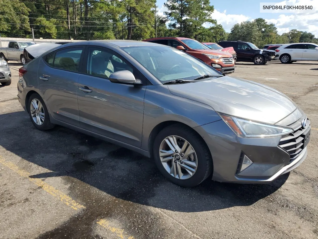 2019 Hyundai Elantra Sel VIN: 5NPD84LF0KH408540 Lot: 73538244