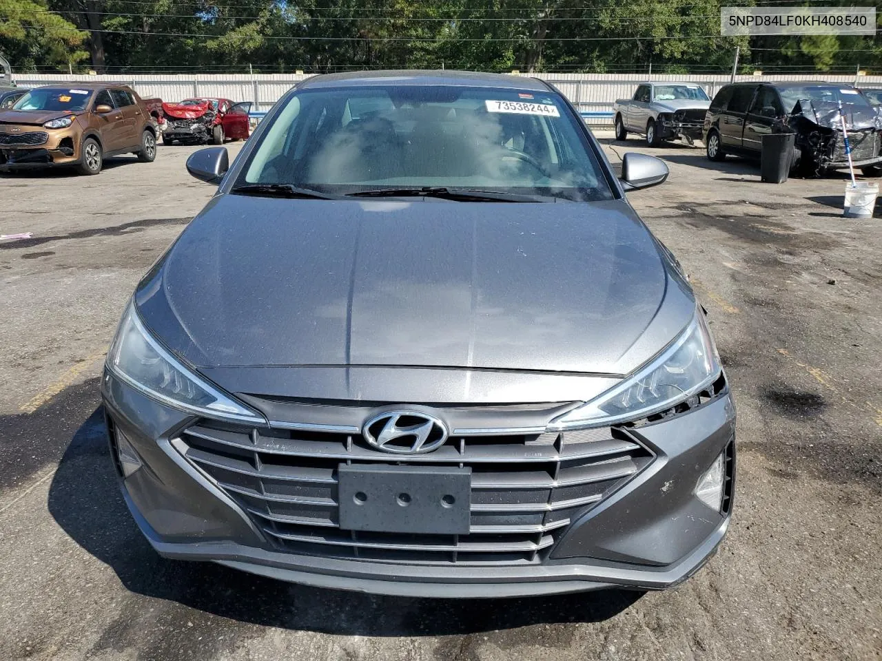 2019 Hyundai Elantra Sel VIN: 5NPD84LF0KH408540 Lot: 73538244