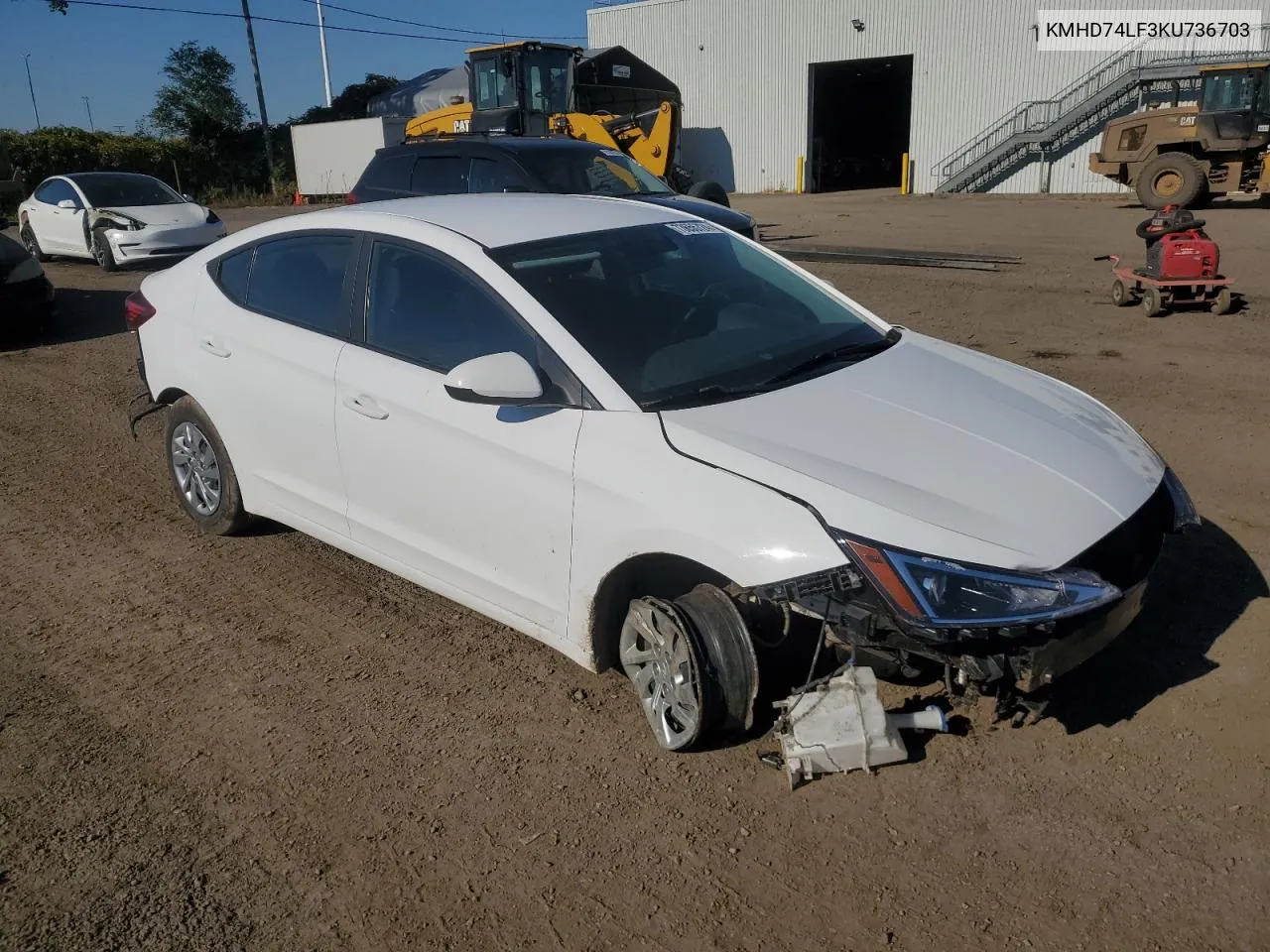 2019 Hyundai Elantra Se VIN: KMHD74LF3KU736703 Lot: 73655724