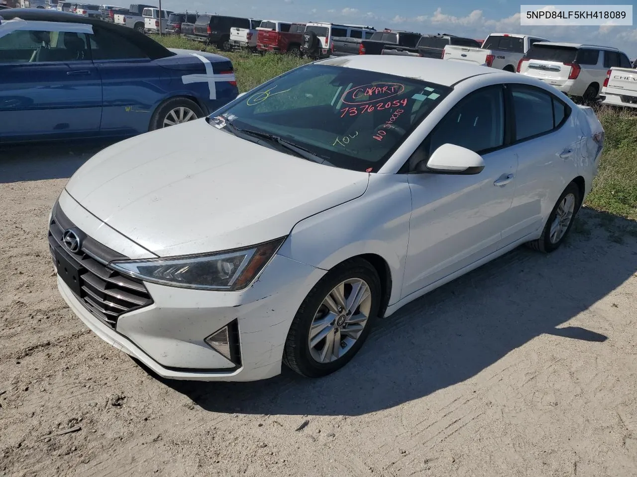 2019 Hyundai Elantra Sel VIN: 5NPD84LF5KH418089 Lot: 73762054