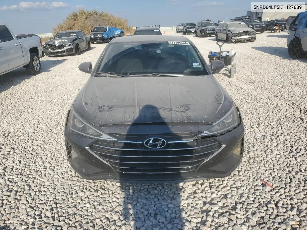 2019 Hyundai Elantra Sel VIN: 5NPD84LF5KH427889 Lot: 73794864