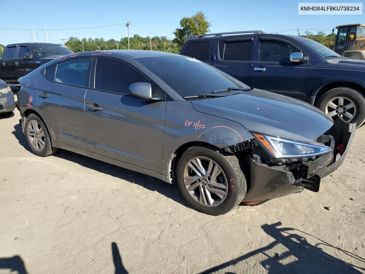 2019 Hyundai Elantra Sel VIN: KMHD84LF8KU738234 Lot: 73806024