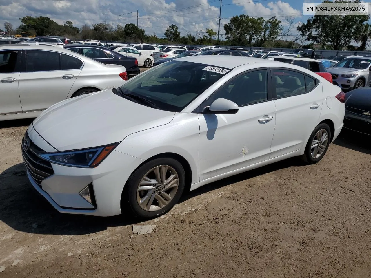 2019 Hyundai Elantra Sel VIN: 5NPD84LFXKH452075 Lot: 73842134