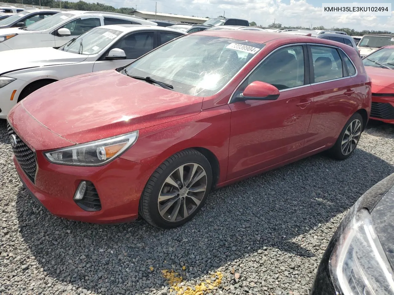 2019 Hyundai Elantra Gt VIN: KMHH35LE3KU102494 Lot: 73939904