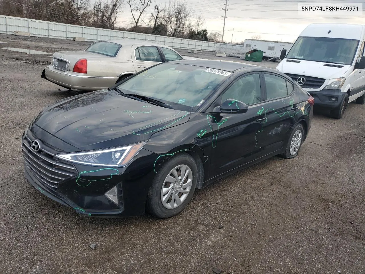 2019 Hyundai Elantra Se VIN: 5NPD74LF8KH449971 Lot: 74102954