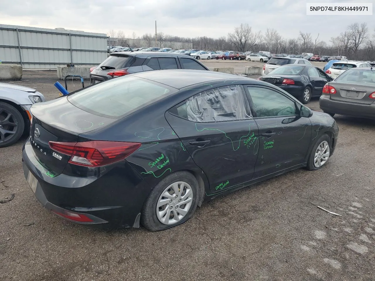 2019 Hyundai Elantra Se VIN: 5NPD74LF8KH449971 Lot: 74102954