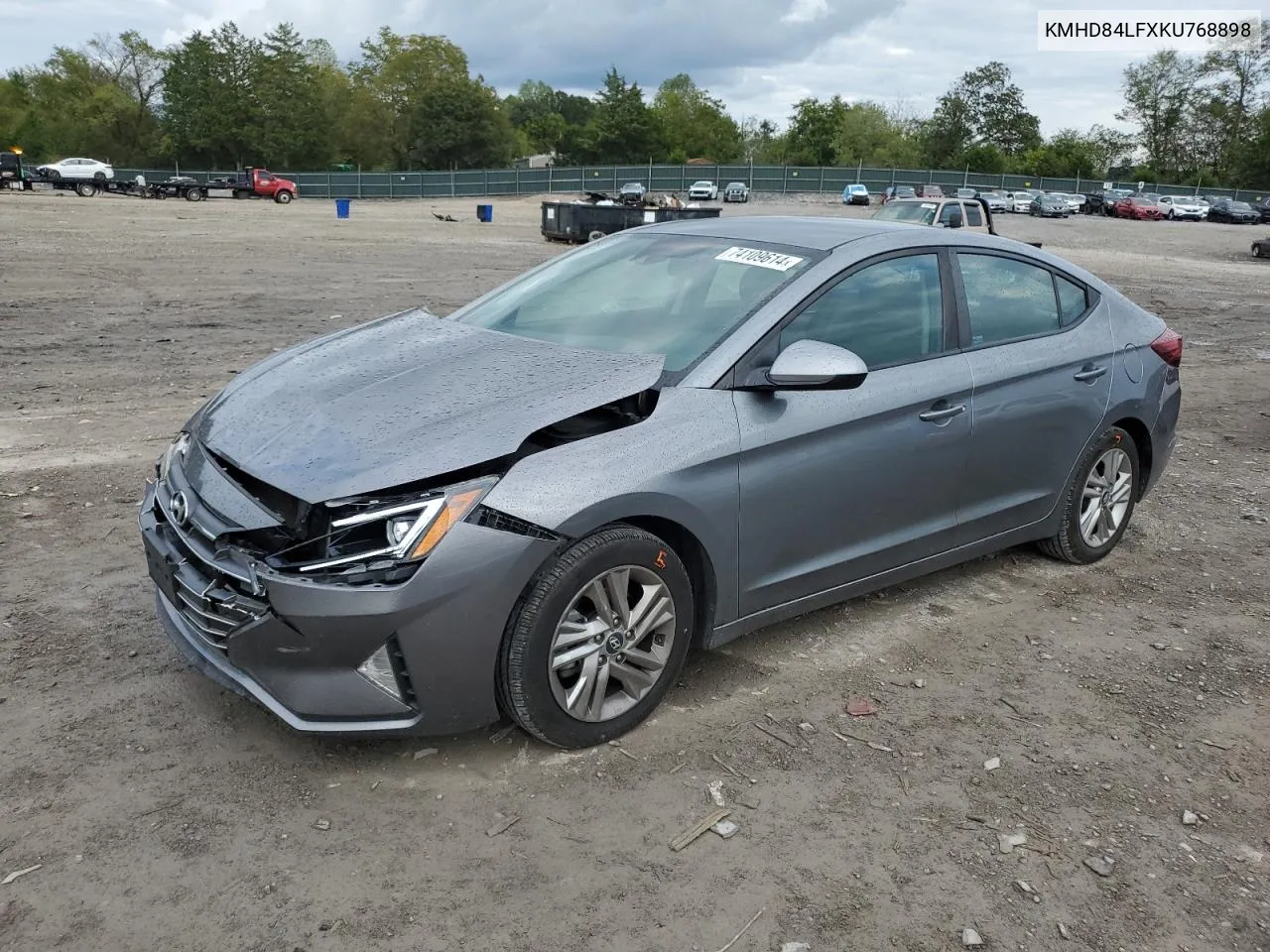 2019 Hyundai Elantra Sel VIN: KMHD84LFXKU768898 Lot: 74109614