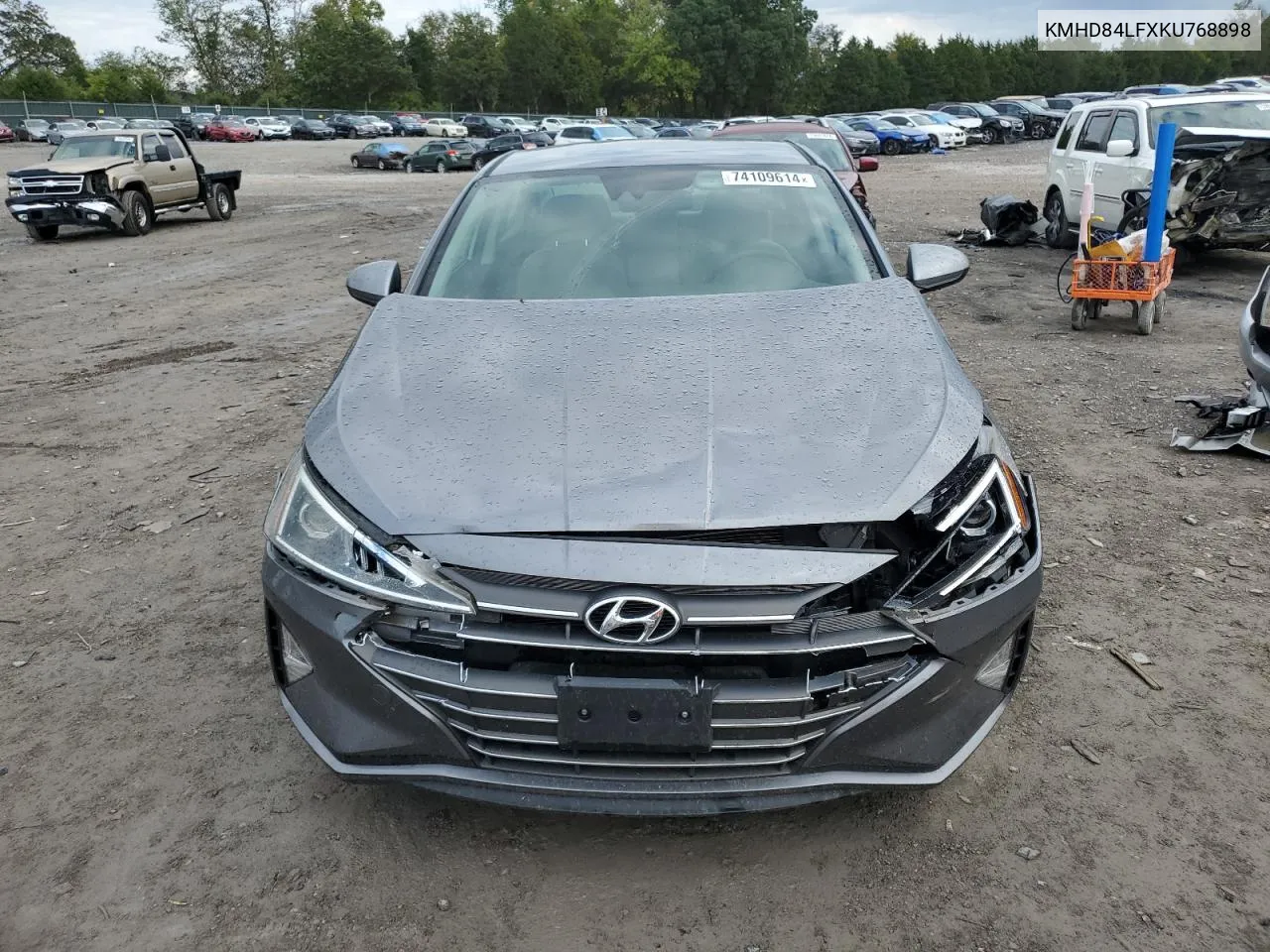 2019 Hyundai Elantra Sel VIN: KMHD84LFXKU768898 Lot: 74109614