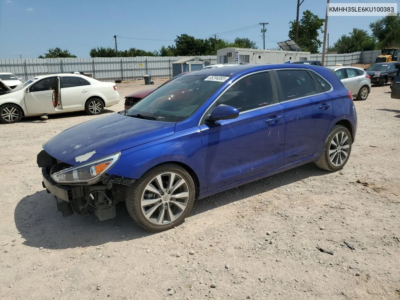 2019 Hyundai Elantra Gt VIN: KMHH35LE6KU100383 Lot: 74221464