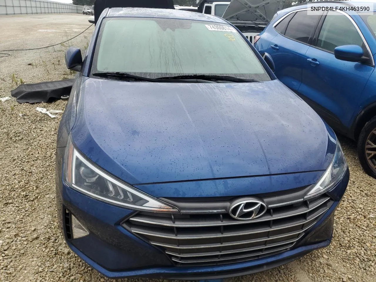 2019 Hyundai Elantra Sel VIN: 5NPD84LF4KH463590 Lot: 74300814