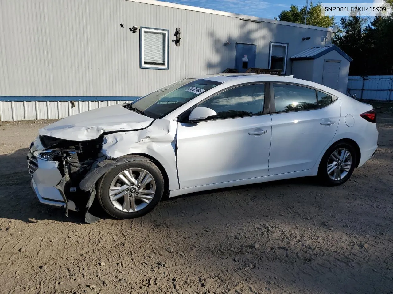 2019 Hyundai Elantra Sel VIN: 5NPD84LF2KH415909 Lot: 74302964