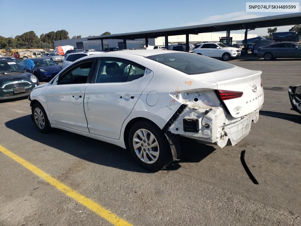 2019 Hyundai Elantra Se VIN: 5NPD74LF5KH489599 Lot: 74528504