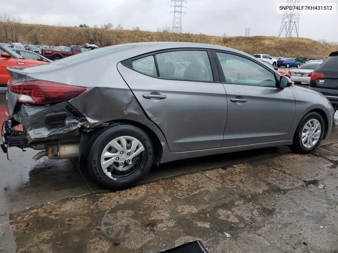 2019 Hyundai Elantra Se VIN: 5NPD74LF7KH431512 Lot: 74590223