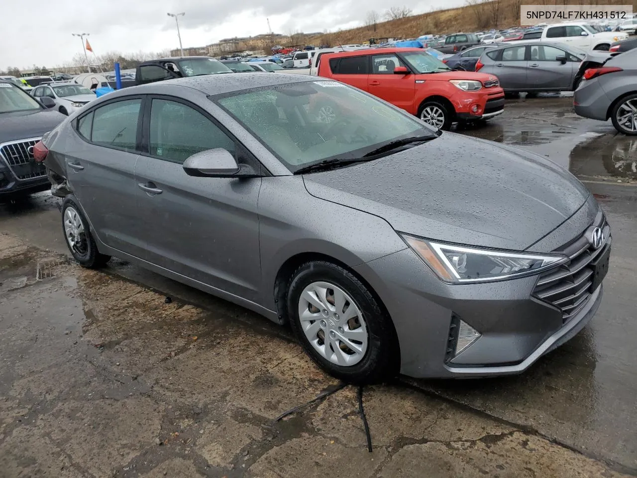 2019 Hyundai Elantra Se VIN: 5NPD74LF7KH431512 Lot: 74590223