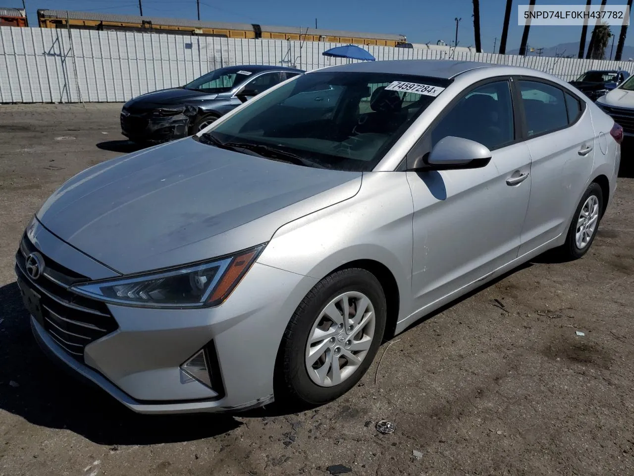 2019 Hyundai Elantra Se VIN: 5NPD74LF0KH437782 Lot: 74597284