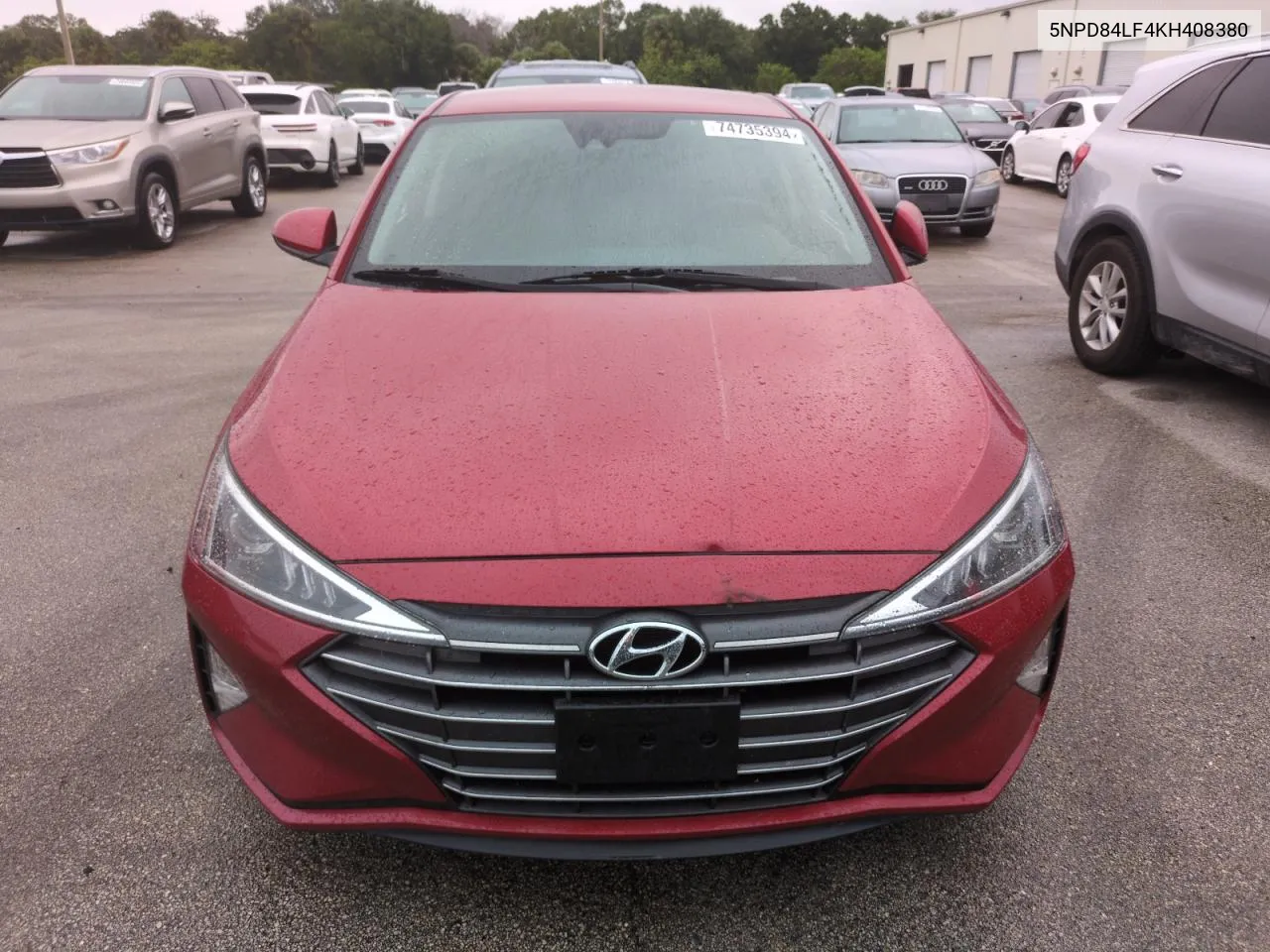 2019 Hyundai Elantra Sel VIN: 5NPD84LF4KH408380 Lot: 74735394