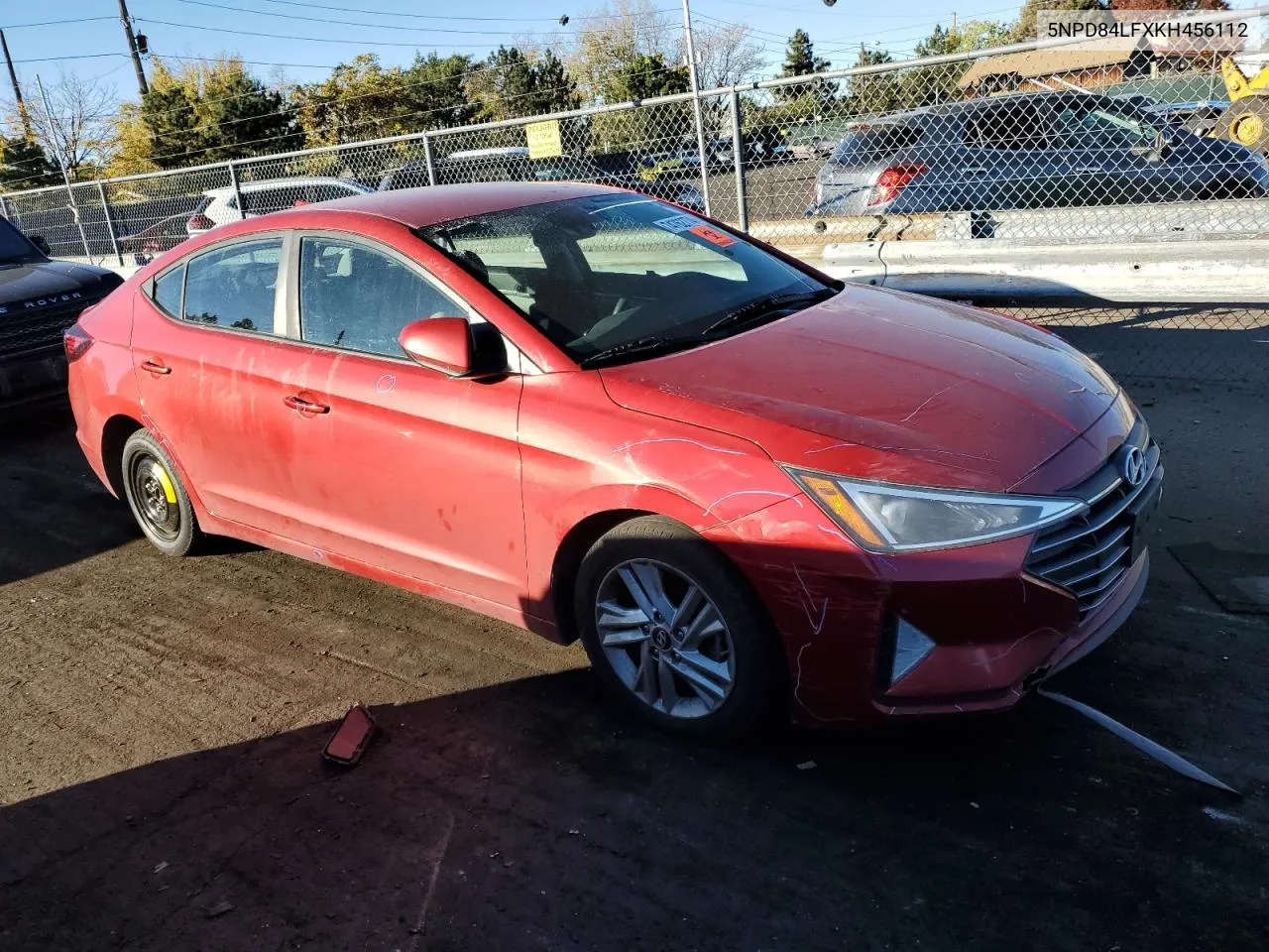 2019 Hyundai Elantra Sel VIN: 5NPD84LFXKH456112 Lot: 74762774