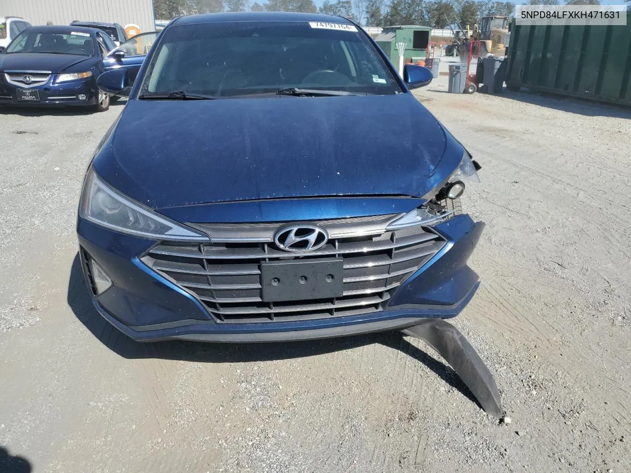 2019 Hyundai Elantra Sel VIN: 5NPD84LFXKH471631 Lot: 74797764