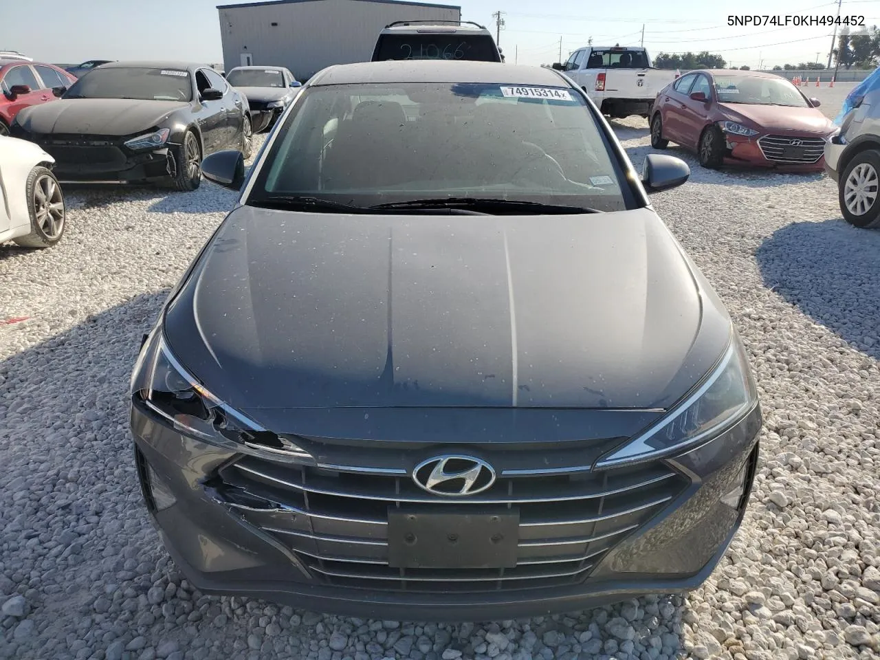 2019 Hyundai Elantra Se VIN: 5NPD74LF0KH494452 Lot: 74915314