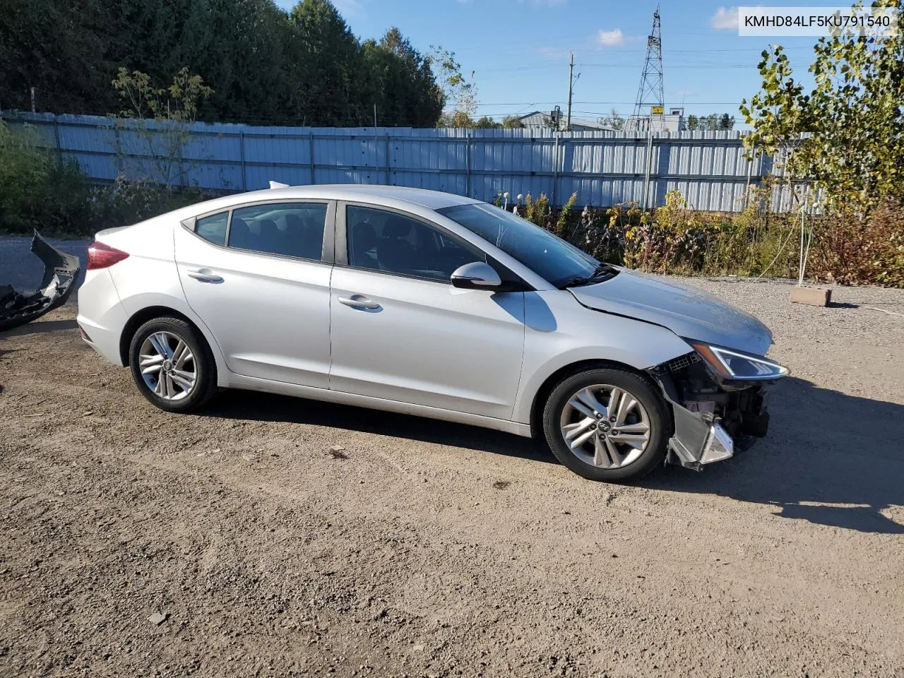 KMHD84LF5KU791540 2019 Hyundai Elantra Sel