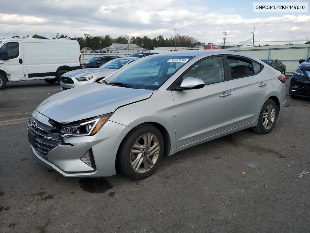 2019 Hyundai Elantra Sel VIN: 5NPD84LF2KH449610 Lot: 74952554