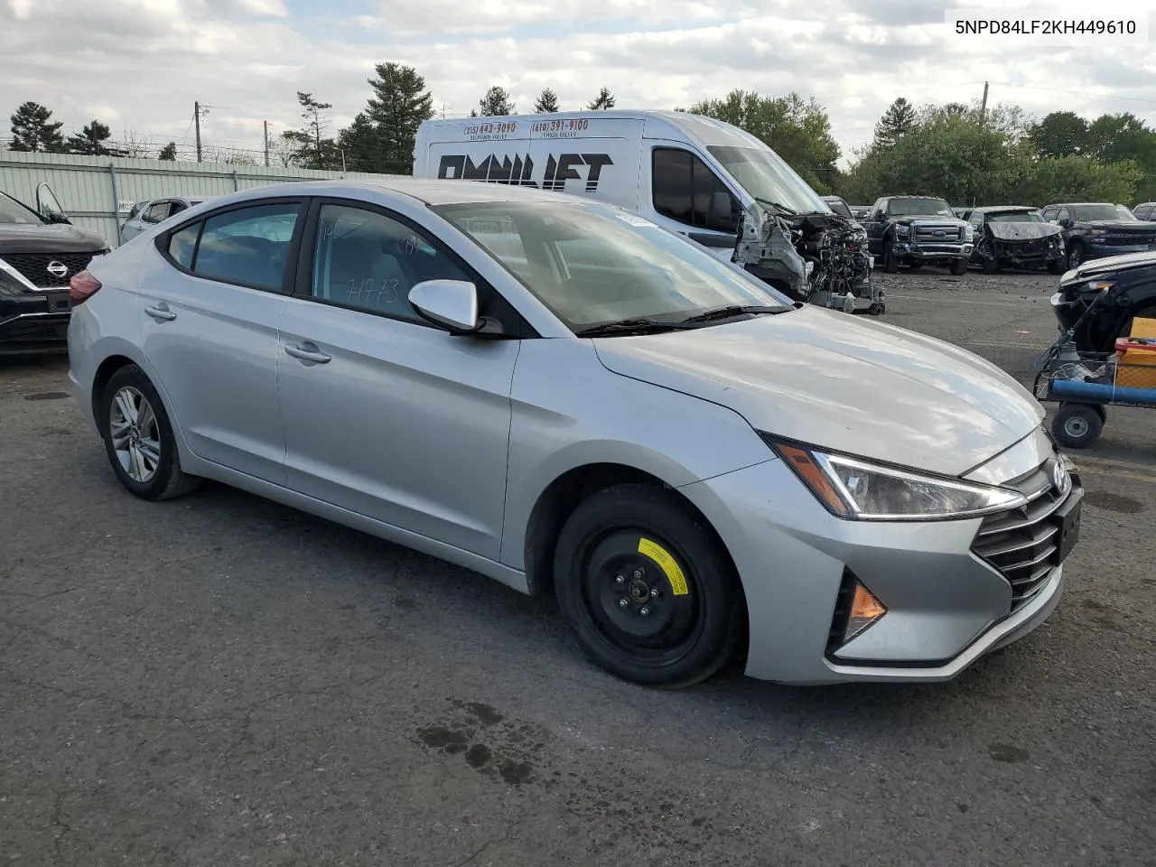 2019 Hyundai Elantra Sel VIN: 5NPD84LF2KH449610 Lot: 74952554