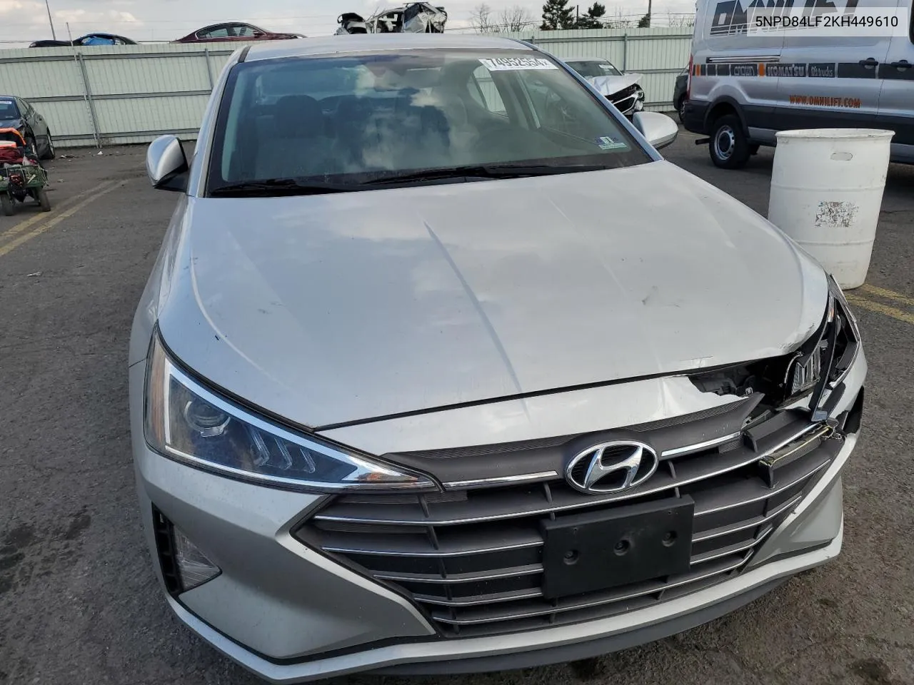 2019 Hyundai Elantra Sel VIN: 5NPD84LF2KH449610 Lot: 74952554