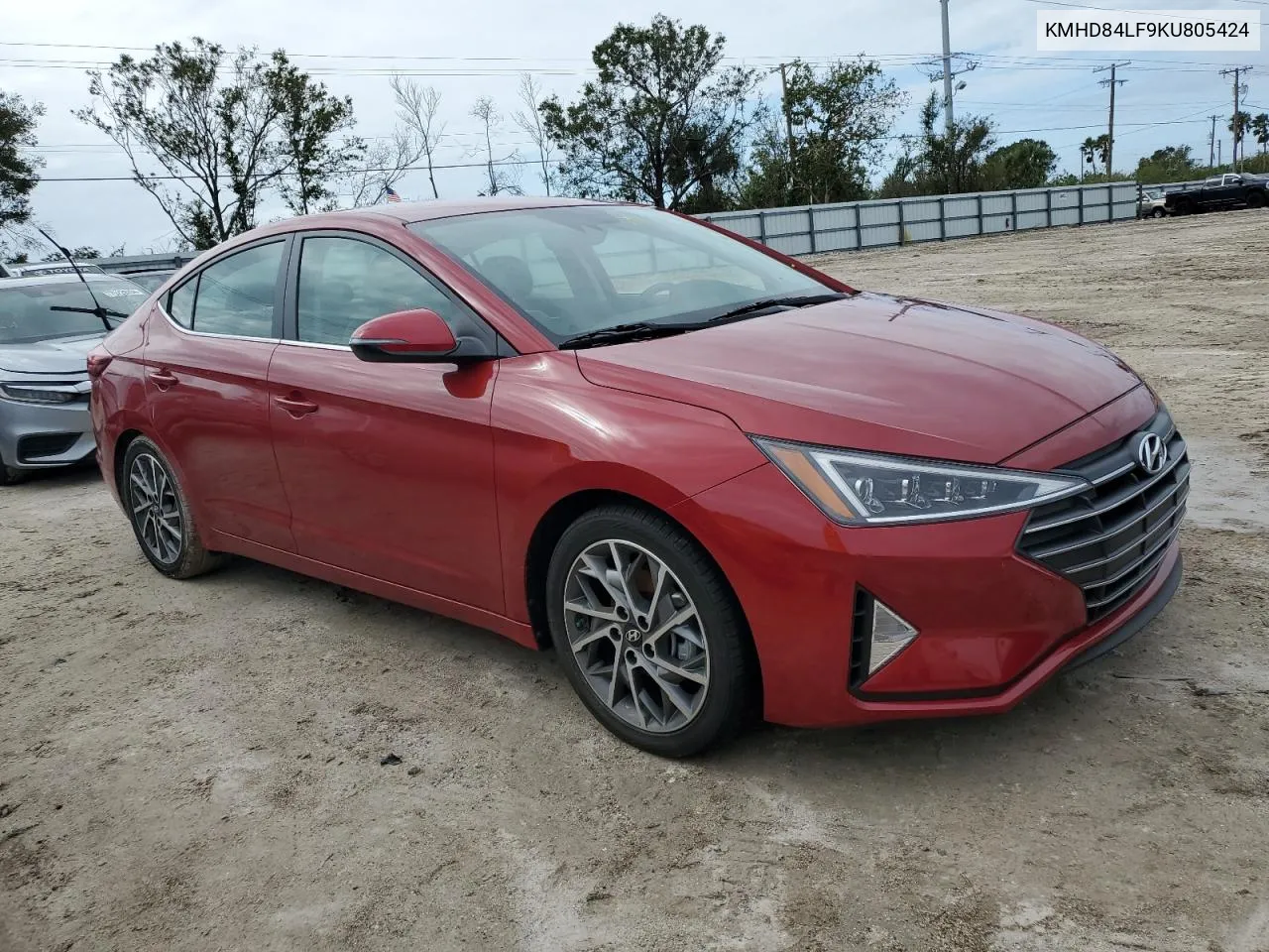 2019 Hyundai Elantra Sel VIN: KMHD84LF9KU805424 Lot: 75001684