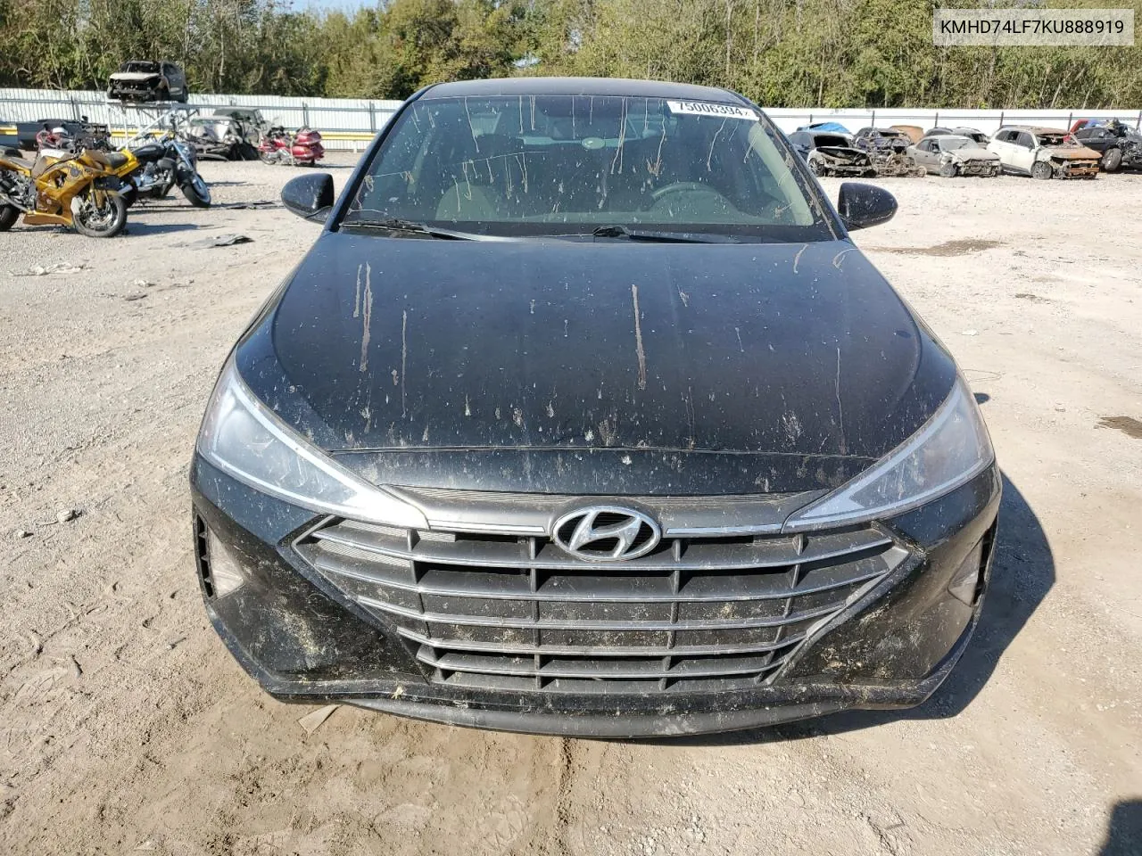 2019 Hyundai Elantra Se VIN: KMHD74LF7KU888919 Lot: 75006394