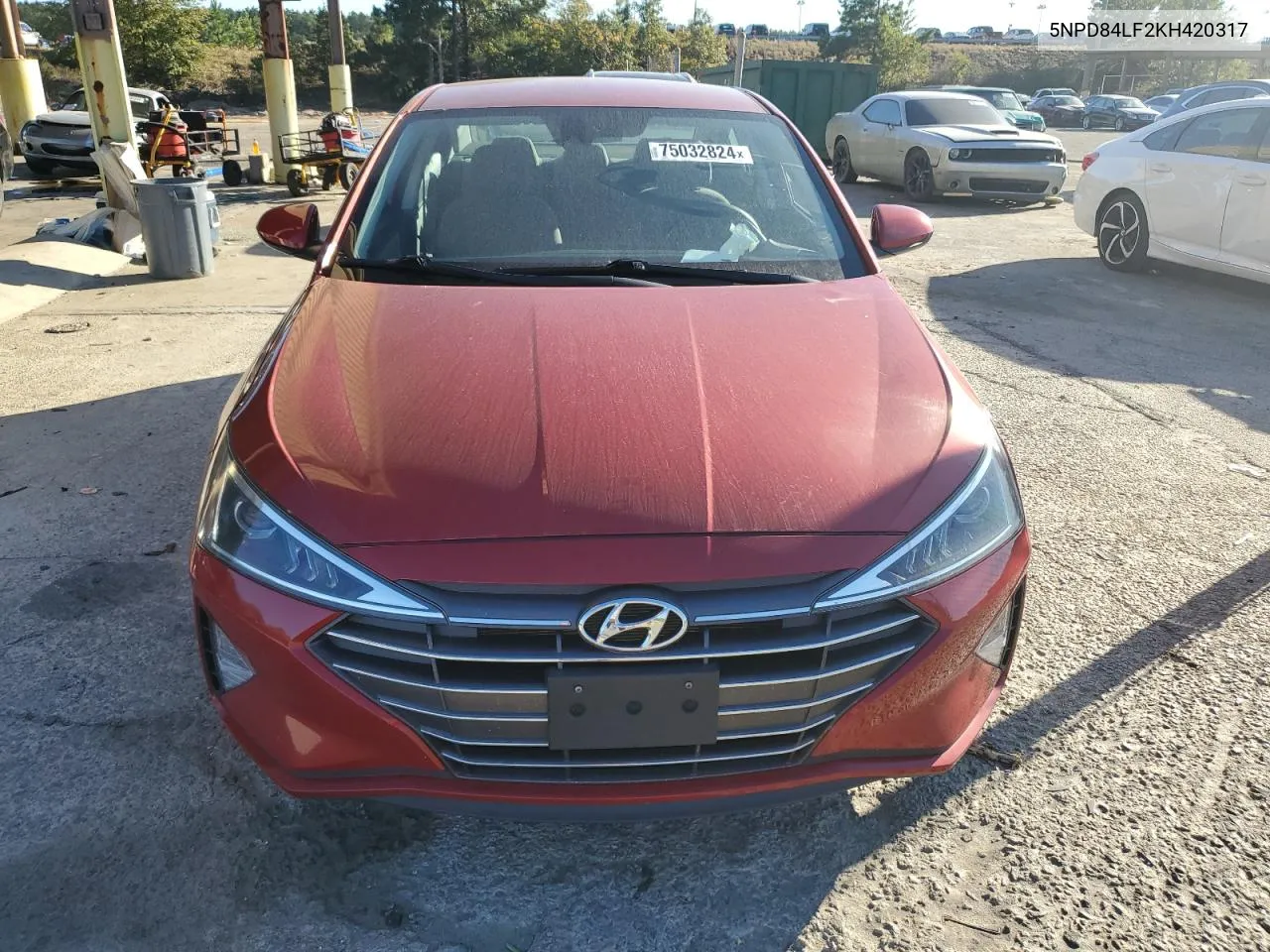 2019 Hyundai Elantra Sel VIN: 5NPD84LF2KH420317 Lot: 75032824