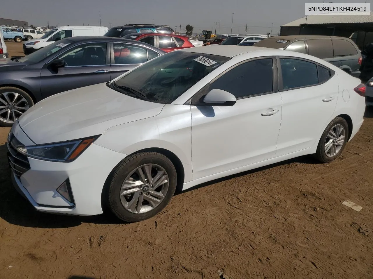 2019 Hyundai Elantra Sel VIN: 5NPD84LF1KH424519 Lot: 75053214