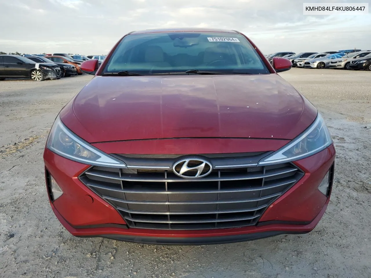 2019 Hyundai Elantra Sel VIN: KMHD84LF4KU806447 Lot: 75102964