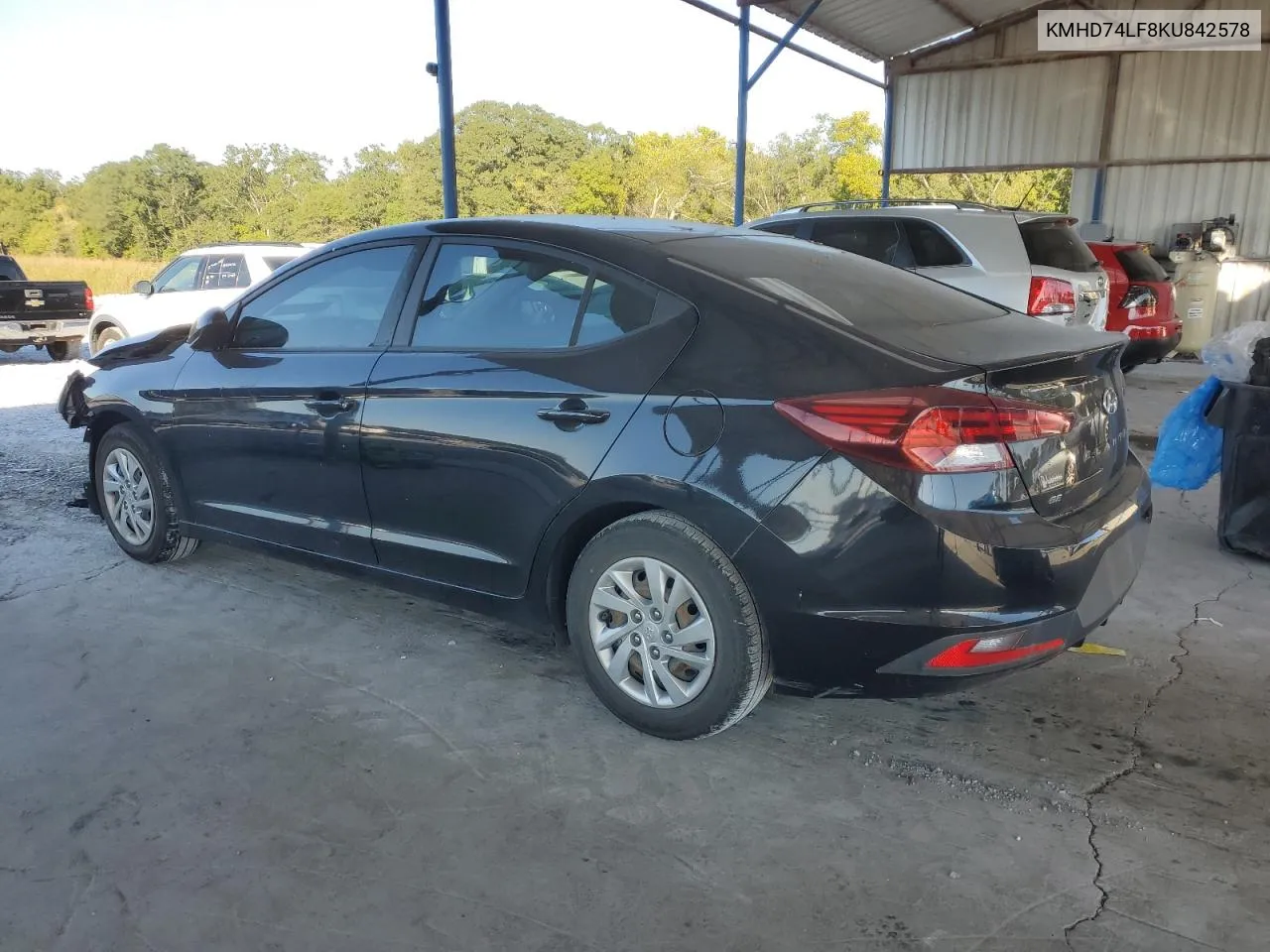 2019 Hyundai Elantra Se VIN: KMHD74LF8KU842578 Lot: 75156214