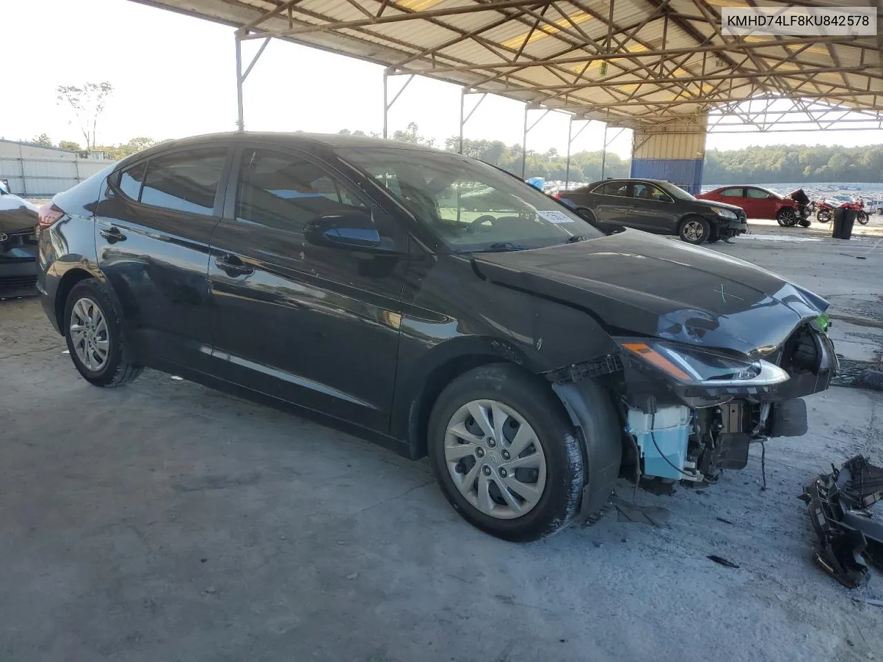 2019 Hyundai Elantra Se VIN: KMHD74LF8KU842578 Lot: 75156214