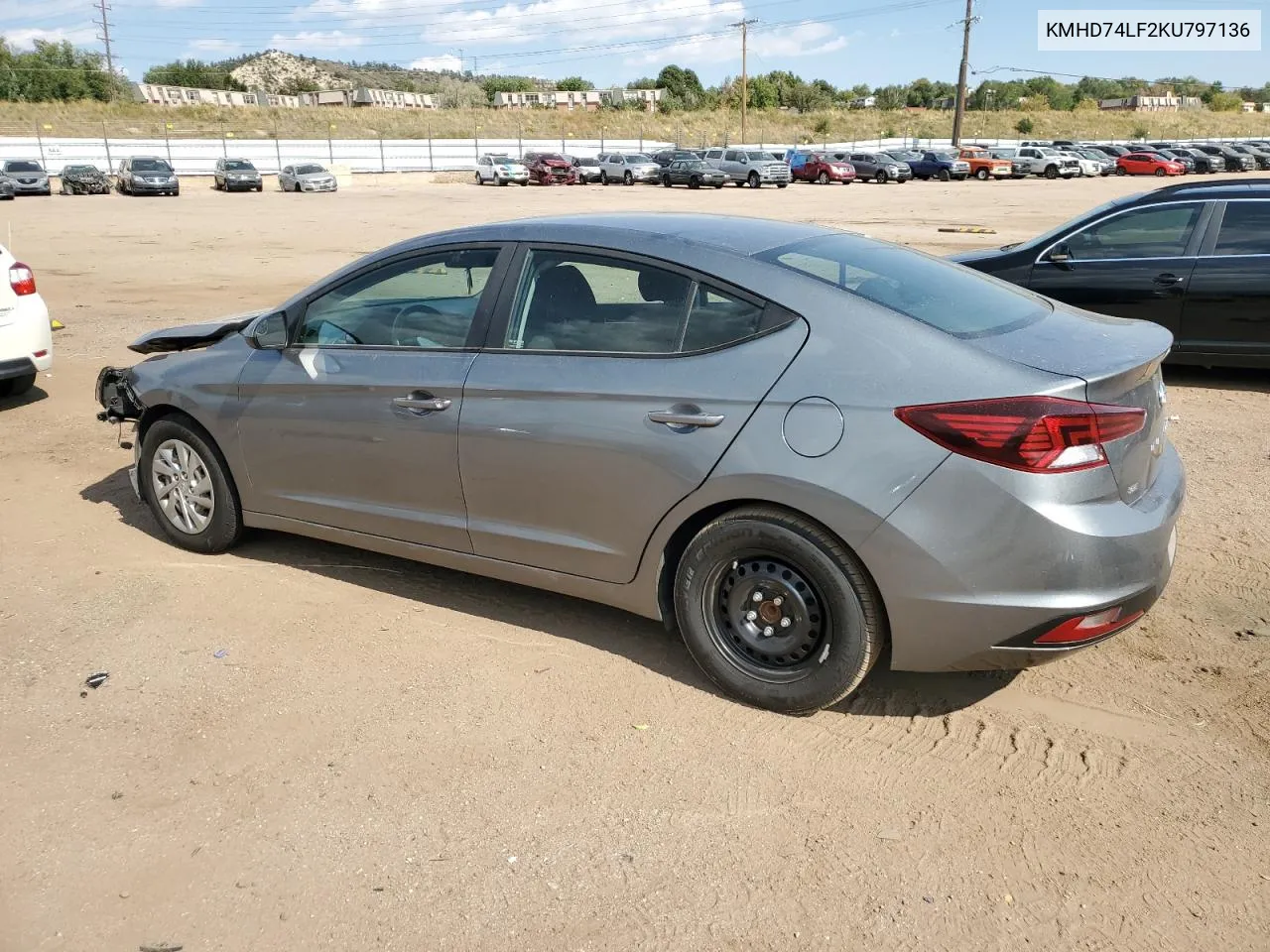 2019 Hyundai Elantra Se VIN: KMHD74LF2KU797136 Lot: 75201254